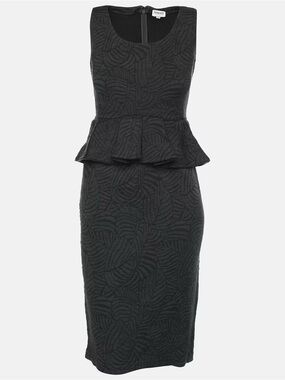 Armani Collezioni Black Jacquard Midi Dress Size 6